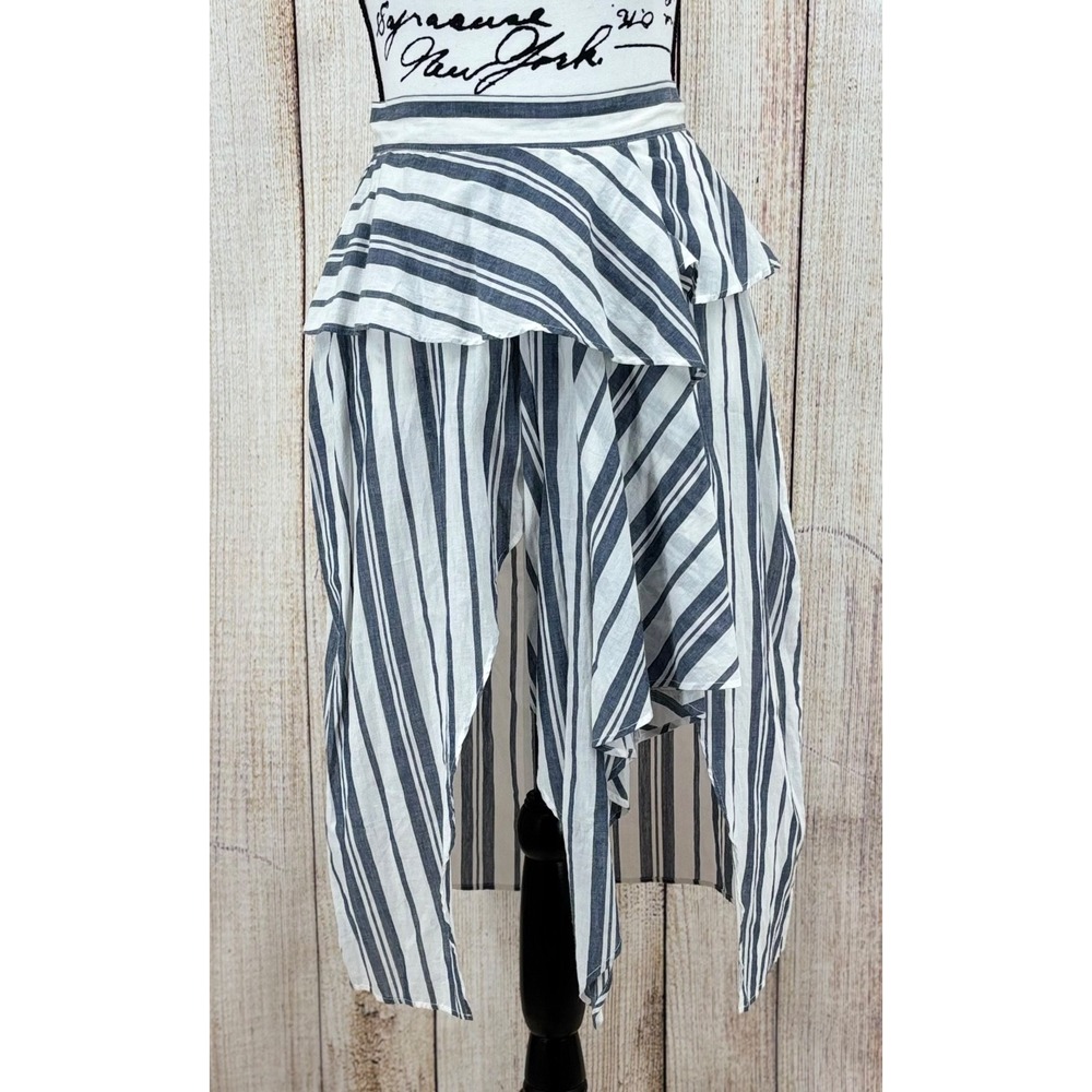 Walter Baker Gabrielle Skirt Size Medium Striped High Low Asymmetrical Hem NWT